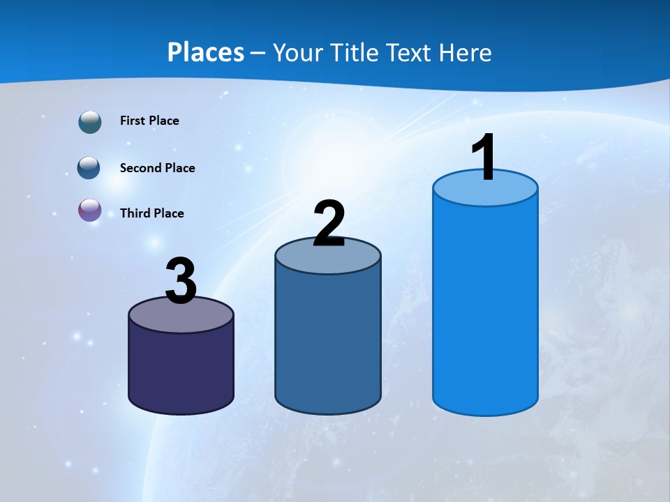 Blue Planet Earth In Outer Space PowerPoint Template