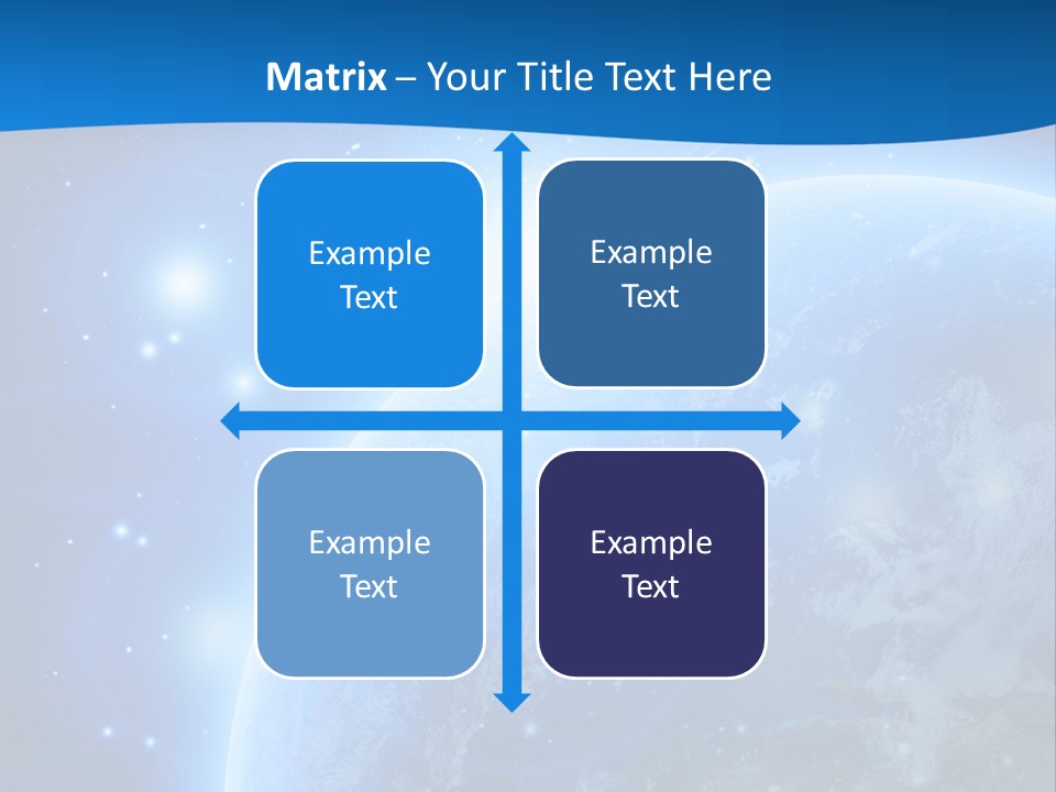 Blue Planet Earth In Outer Space PowerPoint Template