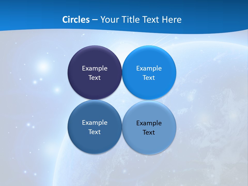 Blue Planet Earth In Outer Space PowerPoint Template