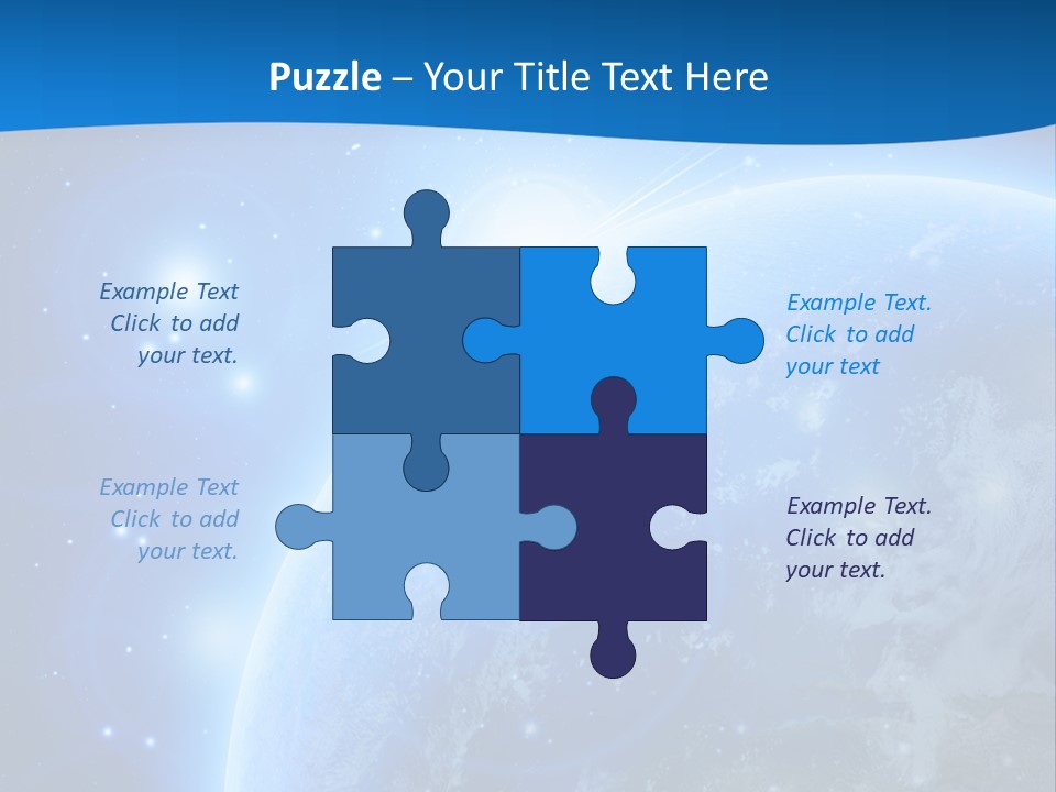 Blue Planet Earth In Outer Space PowerPoint Template