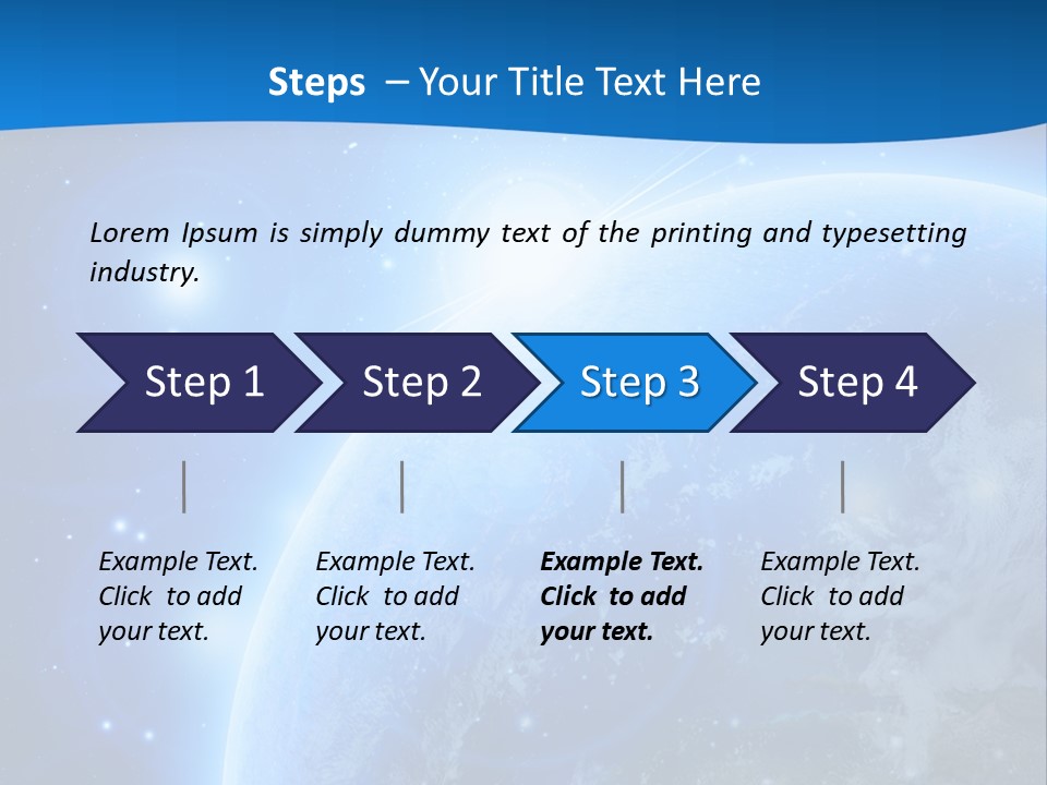 Blue Planet Earth In Outer Space PowerPoint Template