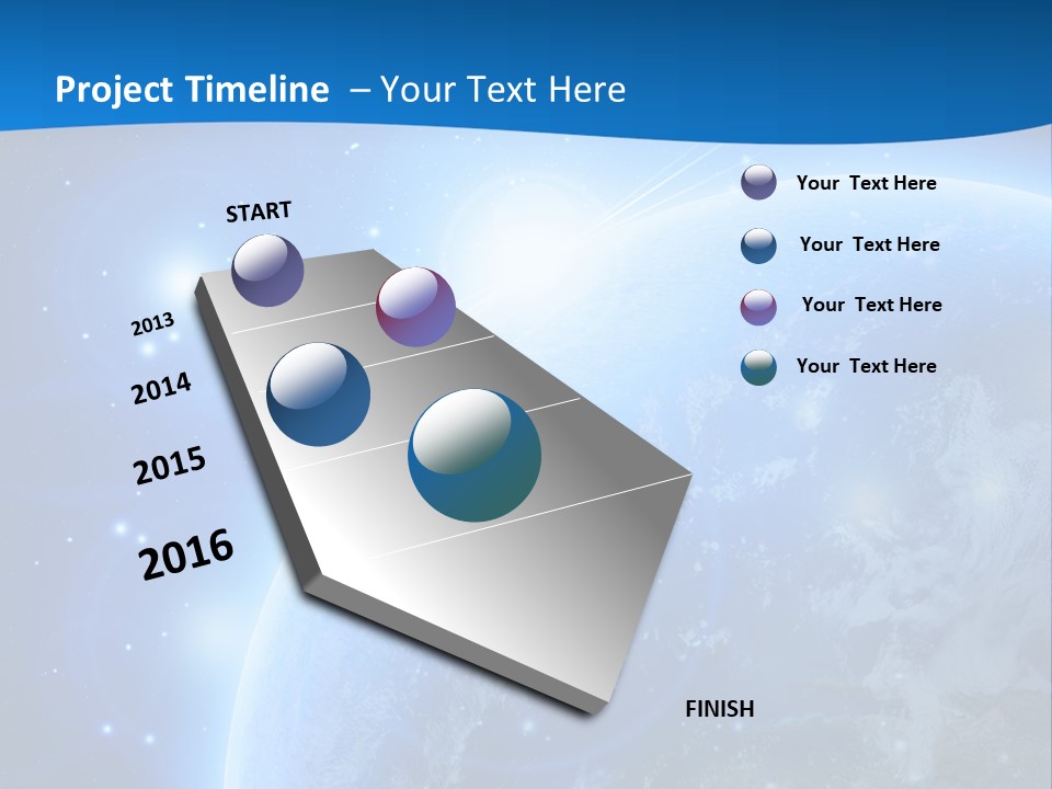 Blue Planet Earth In Outer Space PowerPoint Template