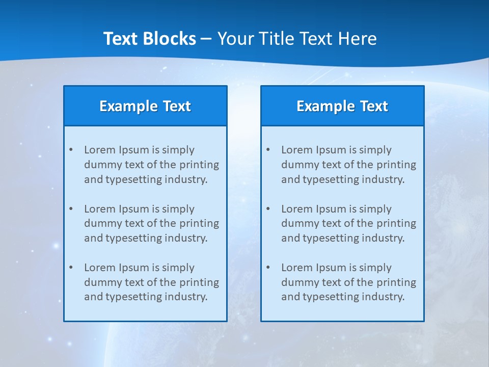 Blue Planet Earth In Outer Space PowerPoint Template