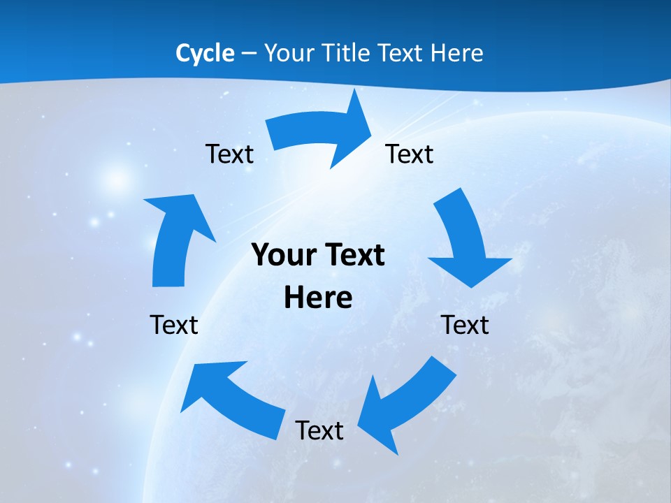 Blue Planet Earth In Outer Space PowerPoint Template