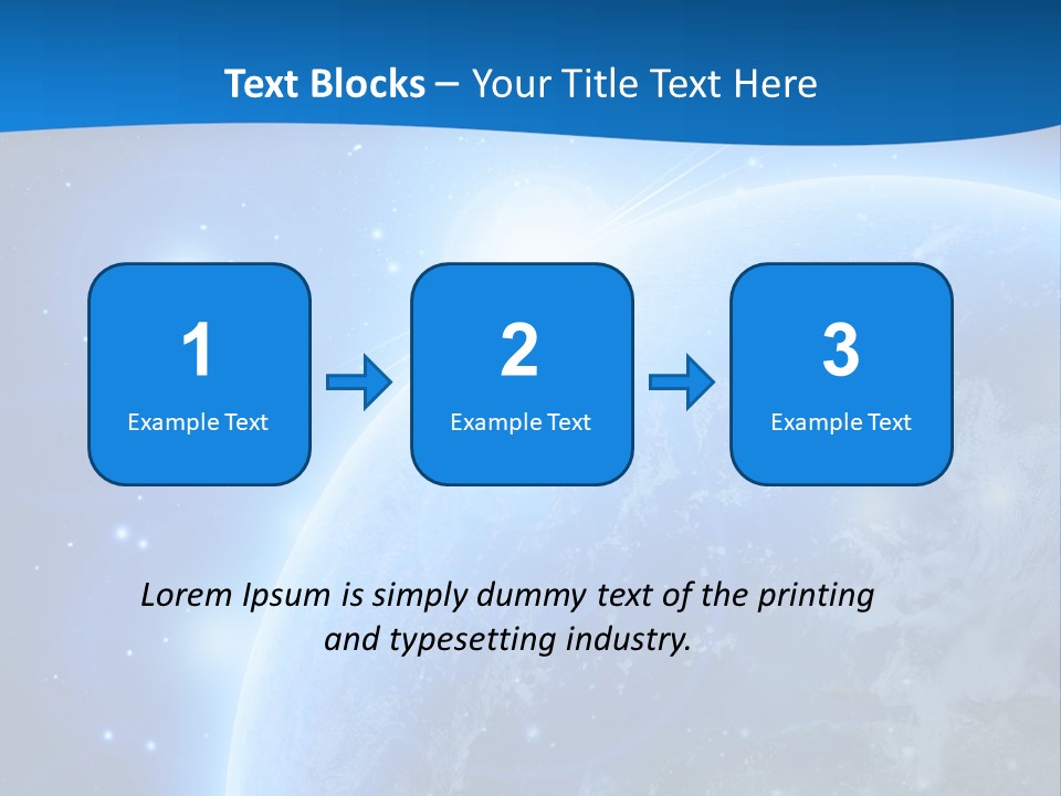 Blue Planet Earth In Outer Space PowerPoint Template