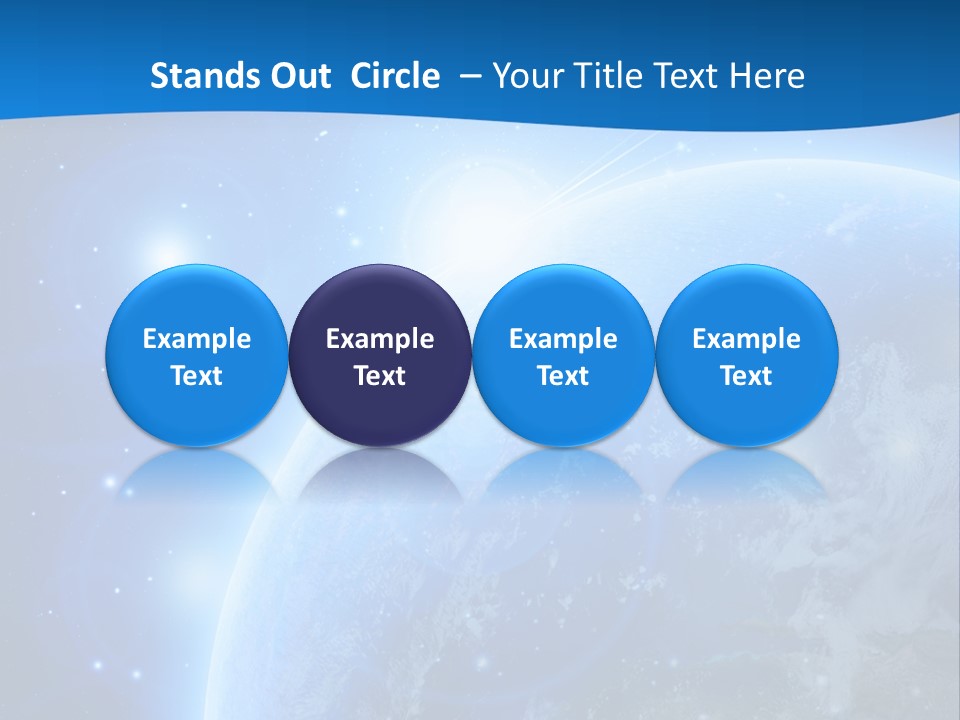 Blue Planet Earth In Outer Space PowerPoint Template