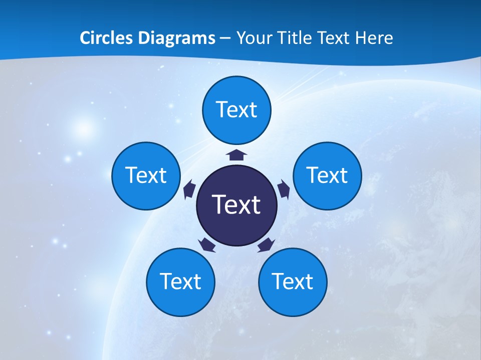 Blue Planet Earth In Outer Space PowerPoint Template