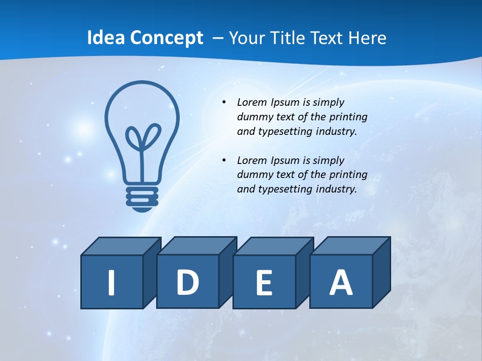 Blue Planet Earth In Outer Space PowerPoint Template