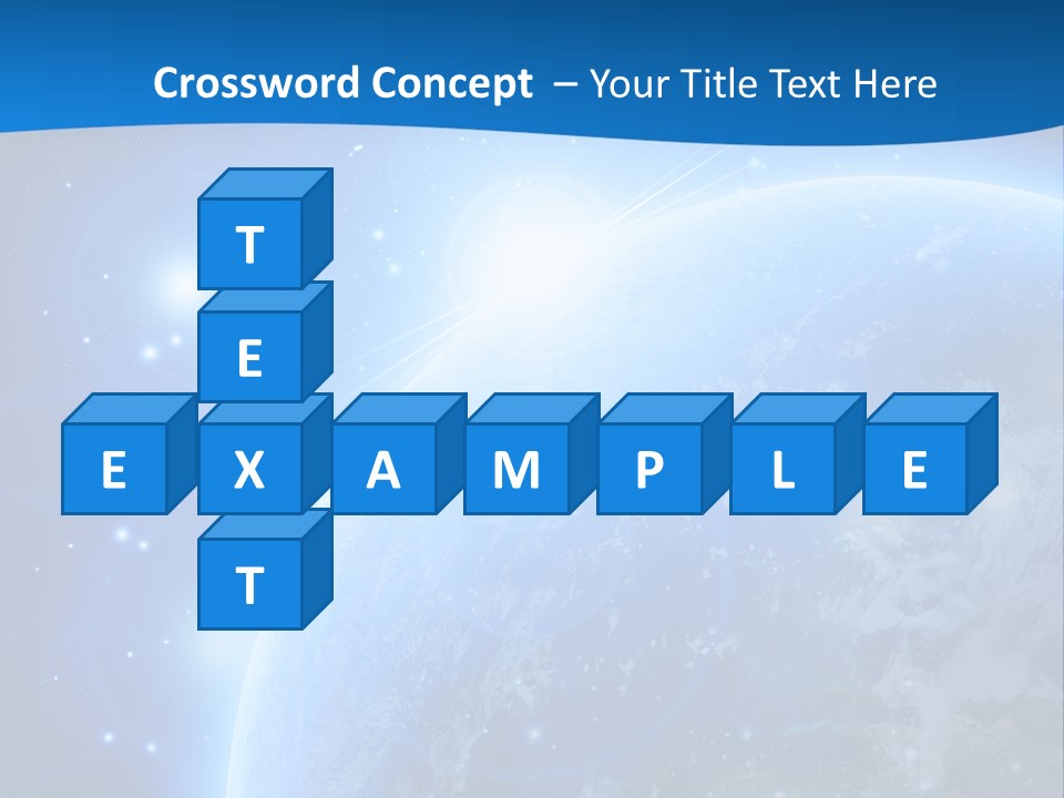 Blue Planet Earth In Outer Space PowerPoint Template