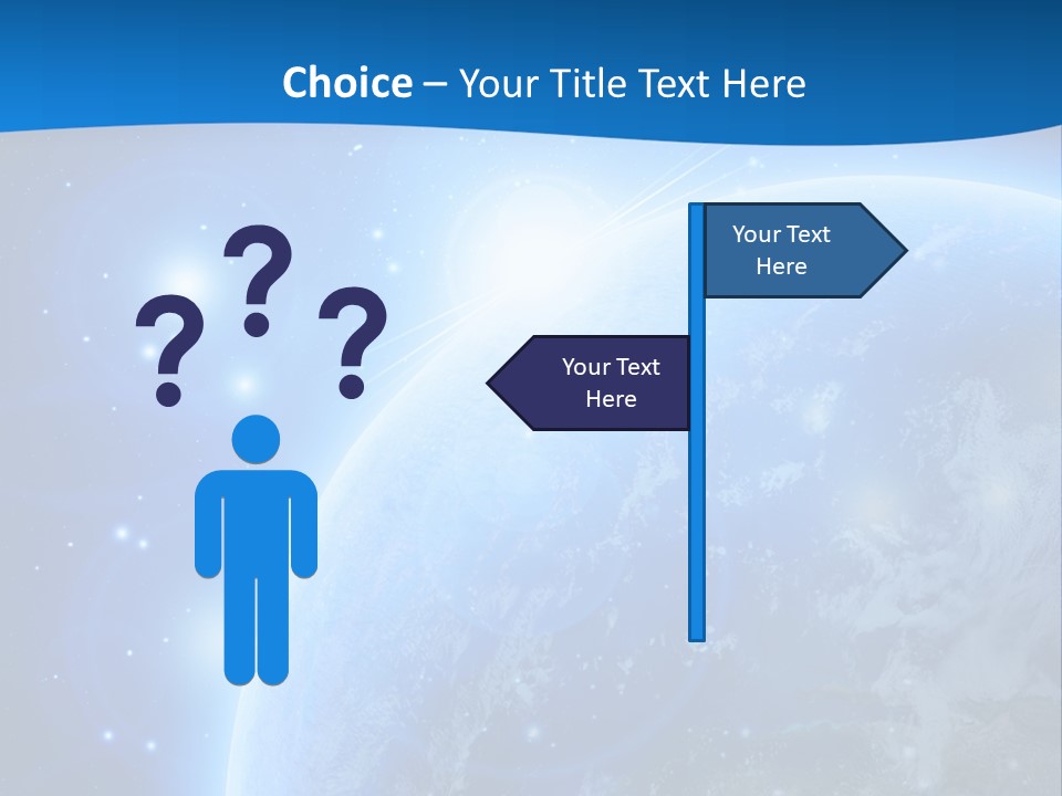 Blue Planet Earth In Outer Space PowerPoint Template