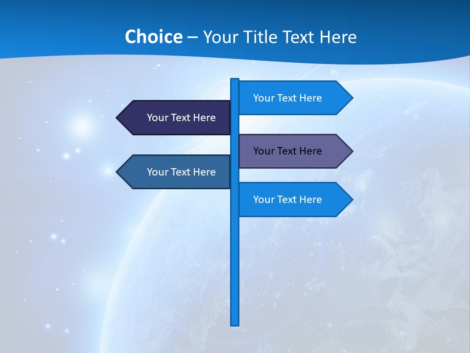 Blue Planet Earth In Outer Space PowerPoint Template