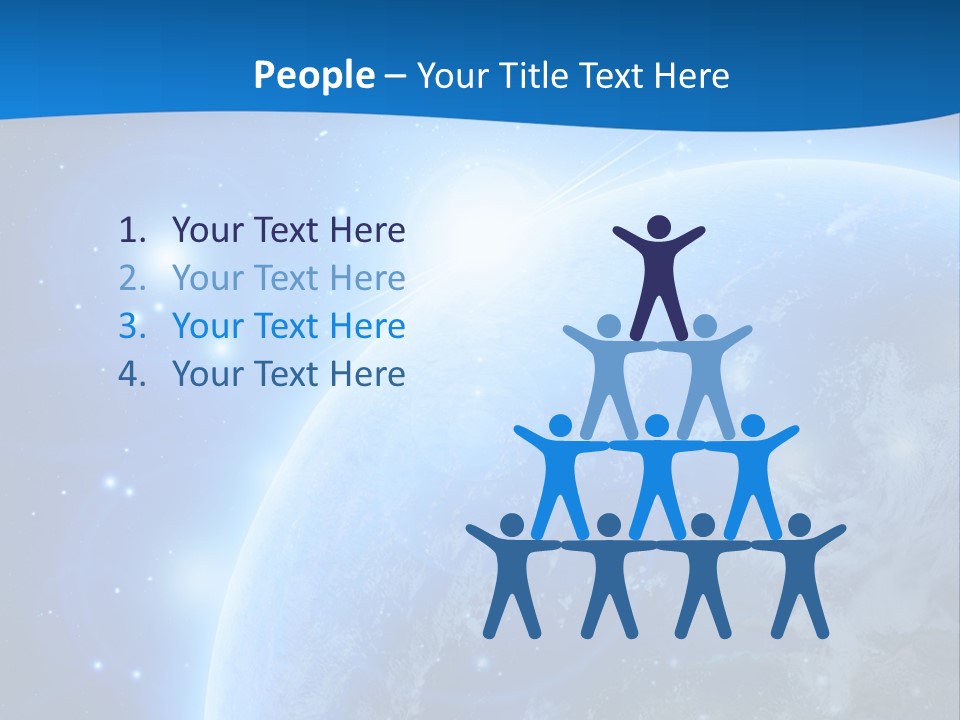 Blue Planet Earth In Outer Space PowerPoint Template