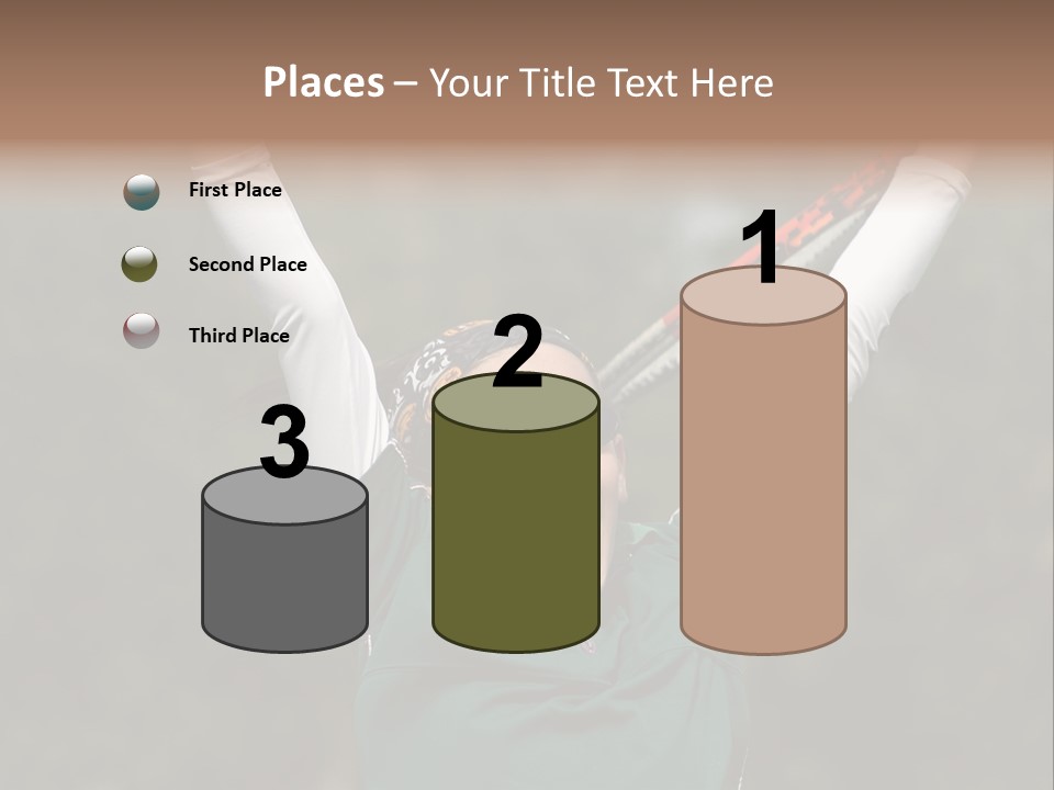 Childing Winning Tennis Game PowerPoint Template