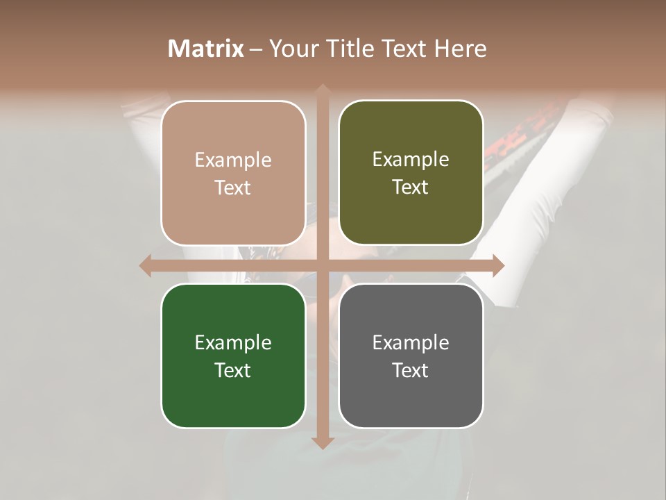 Childing Winning Tennis Game PowerPoint Template