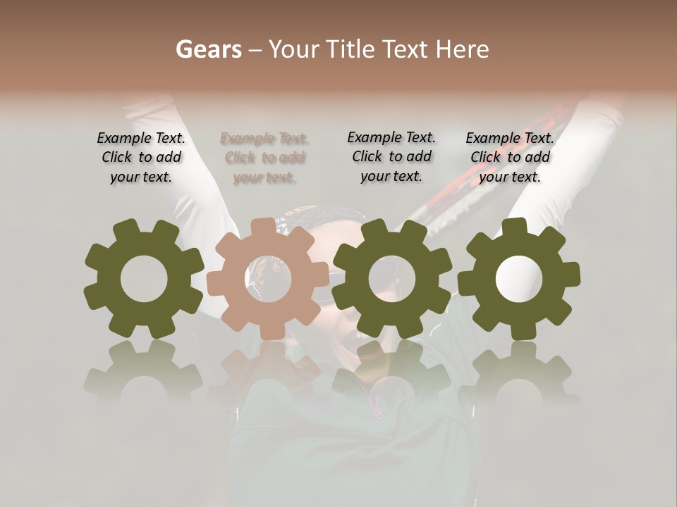 Childing Winning Tennis Game PowerPoint Template