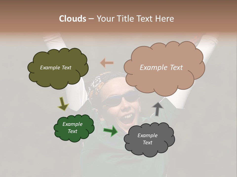 Childing Winning Tennis Game PowerPoint Template