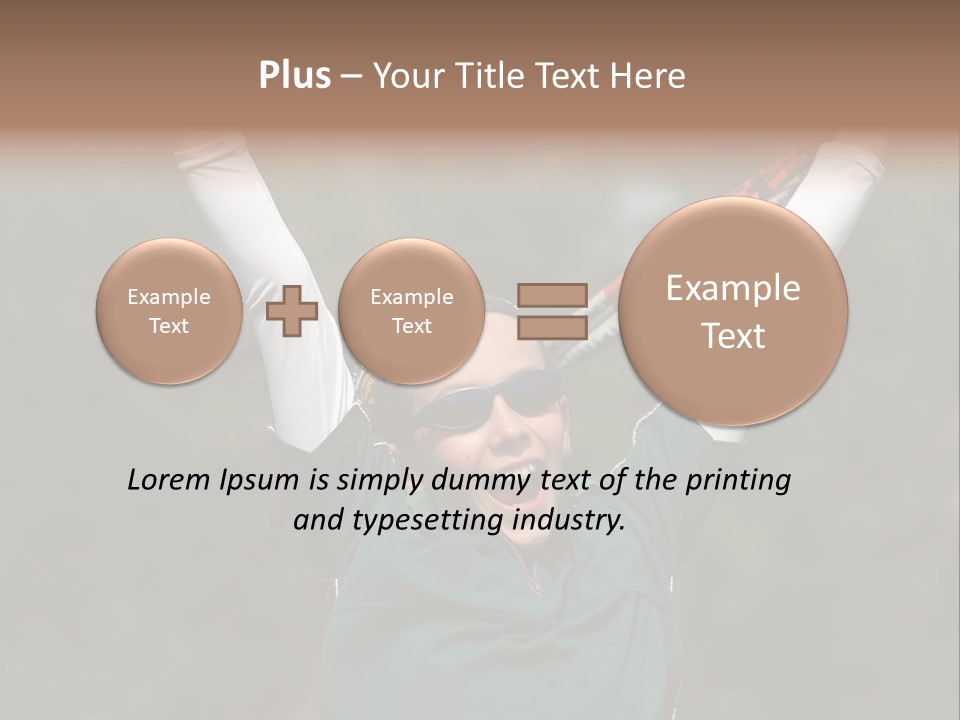 Childing Winning Tennis Game PowerPoint Template