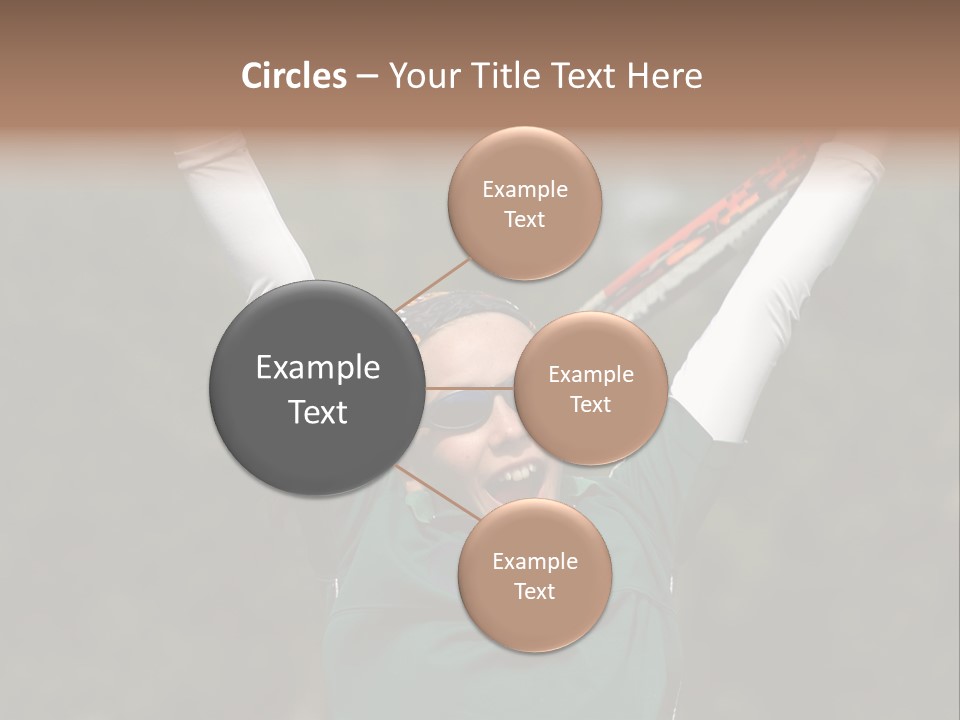 Childing Winning Tennis Game PowerPoint Template