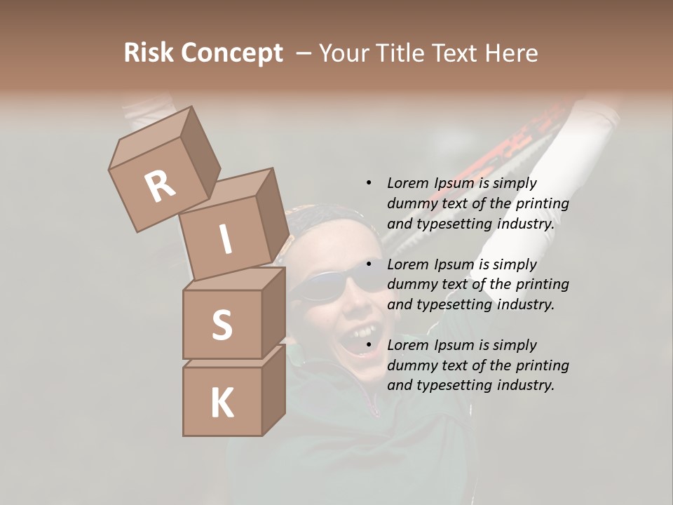 Childing Winning Tennis Game PowerPoint Template