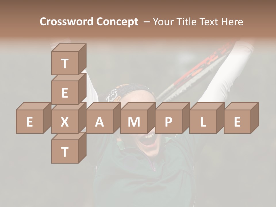 Childing Winning Tennis Game PowerPoint Template