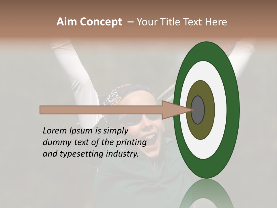 Childing Winning Tennis Game PowerPoint Template