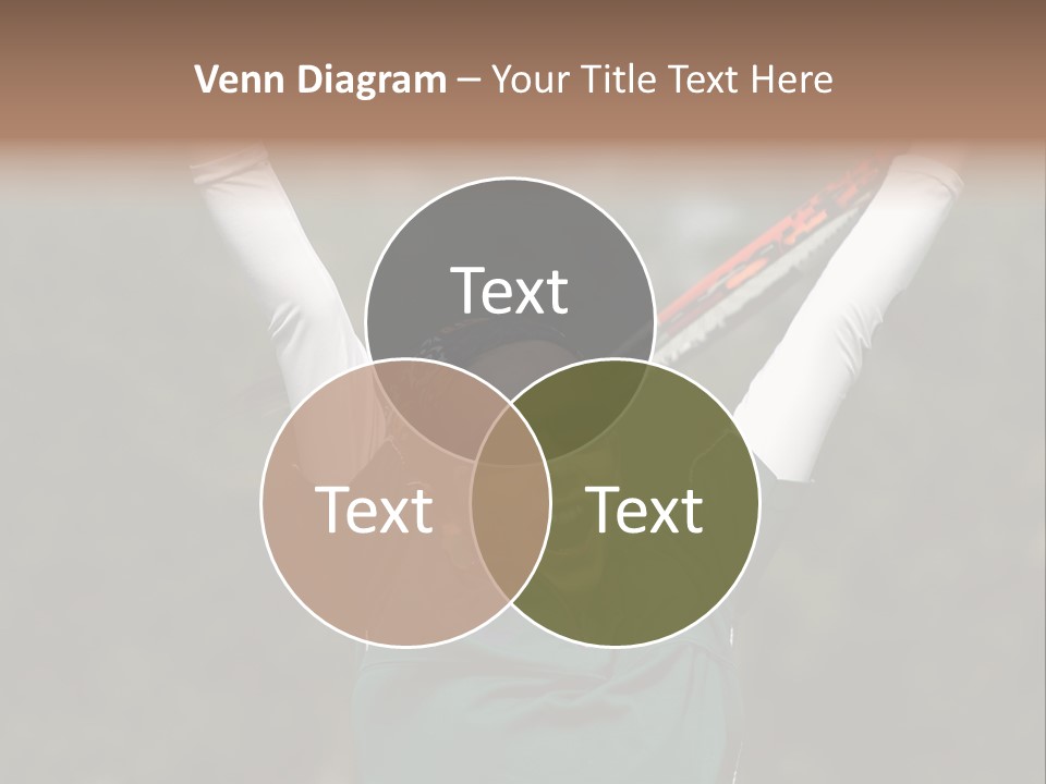 Childing Winning Tennis Game PowerPoint Template