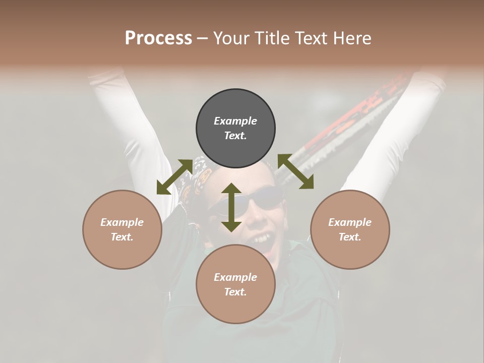 Childing Winning Tennis Game PowerPoint Template
