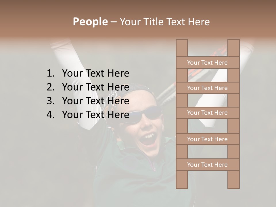 Childing Winning Tennis Game PowerPoint Template