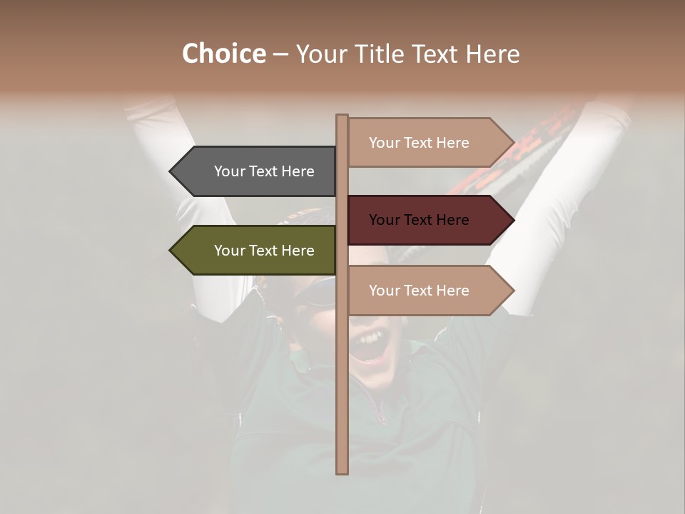 Childing Winning Tennis Game PowerPoint Template