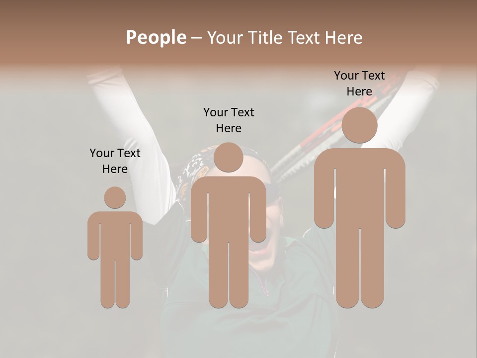 Childing Winning Tennis Game PowerPoint Template