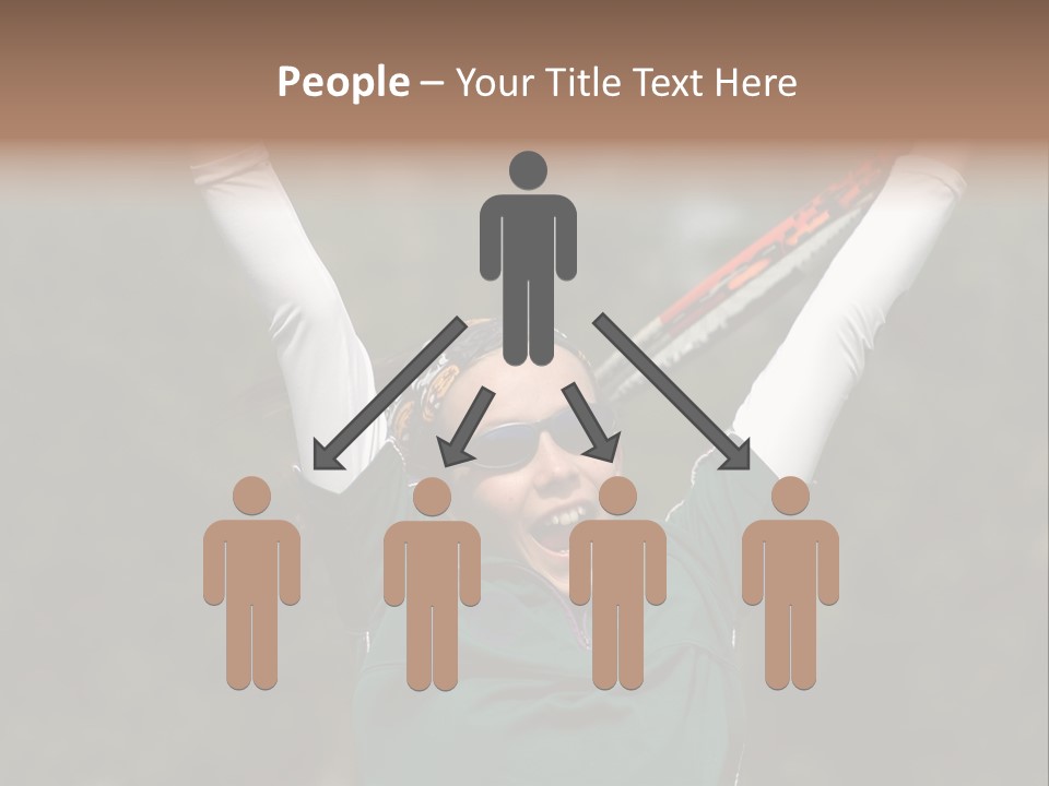 Childing Winning Tennis Game PowerPoint Template