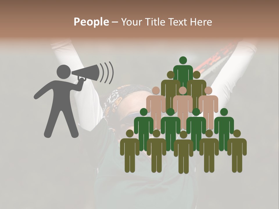 Childing Winning Tennis Game PowerPoint Template