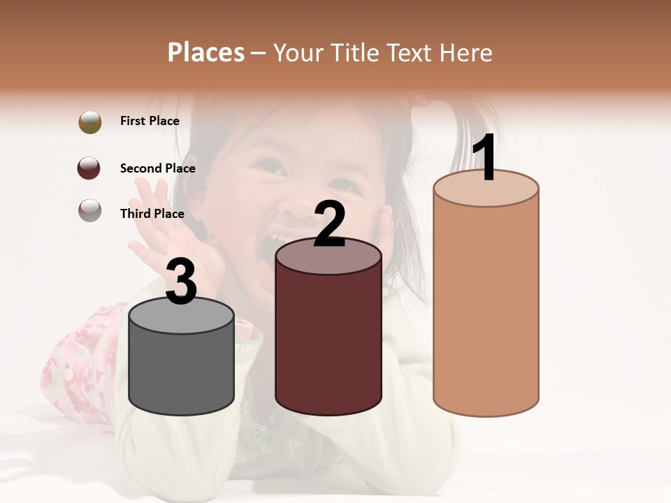 Little Asian Girl With A Smile PowerPoint Template