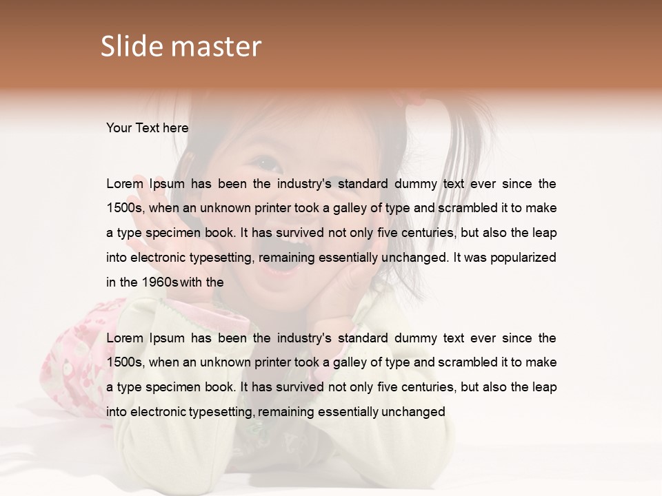 Little Asian Girl With A Smile PowerPoint Template