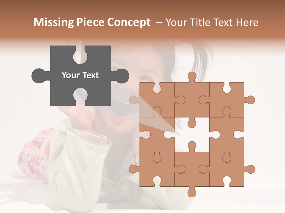 Little Asian Girl With A Smile PowerPoint Template