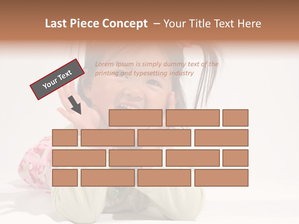 Little Asian Girl With A Smile PowerPoint Template
