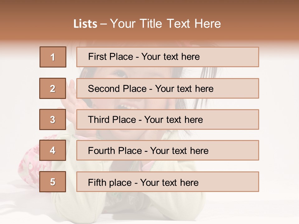 Little Asian Girl With A Smile PowerPoint Template