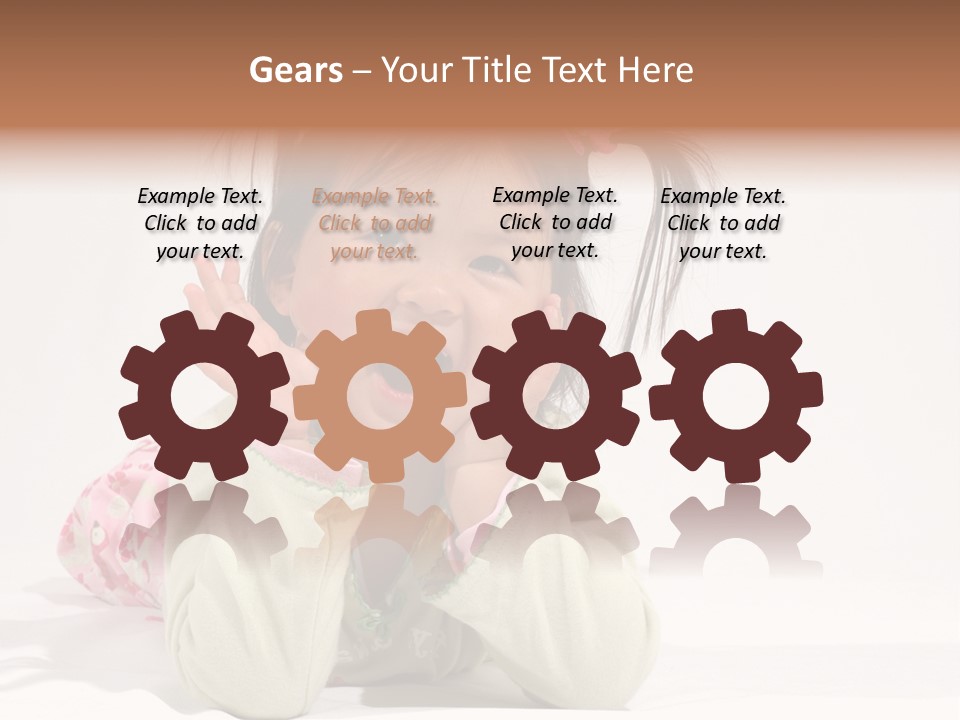 Little Asian Girl With A Smile PowerPoint Template