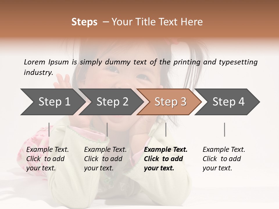 Little Asian Girl With A Smile PowerPoint Template