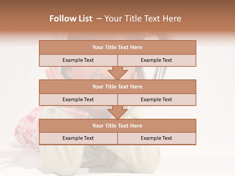 Little Asian Girl With A Smile PowerPoint Template