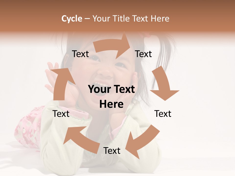 Little Asian Girl With A Smile PowerPoint Template