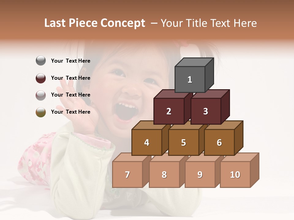 Little Asian Girl With A Smile PowerPoint Template