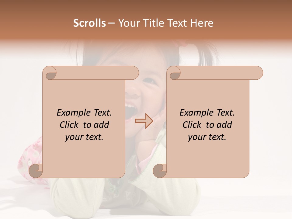 Little Asian Girl With A Smile PowerPoint Template