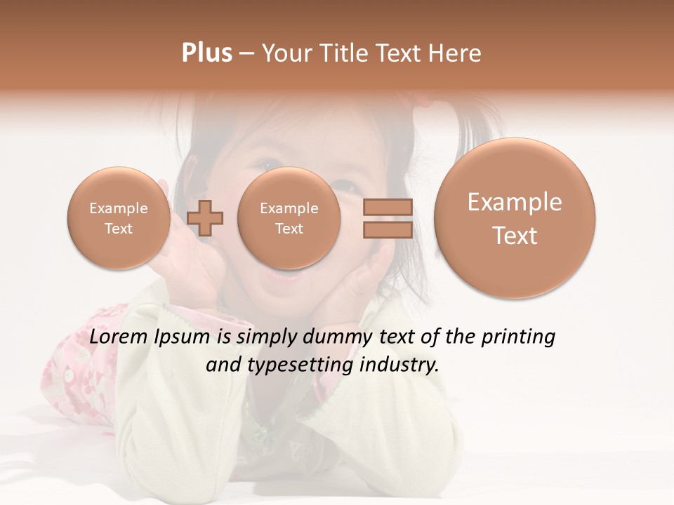 Little Asian Girl With A Smile PowerPoint Template