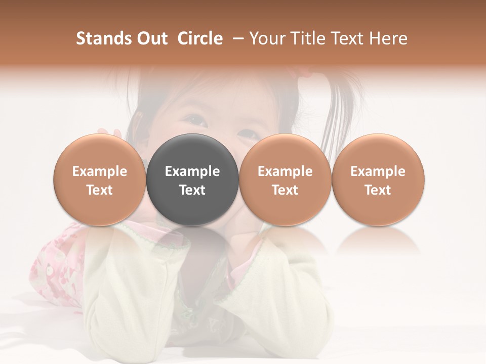 Little Asian Girl With A Smile PowerPoint Template