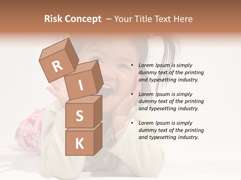 Little Asian Girl With A Smile PowerPoint Template