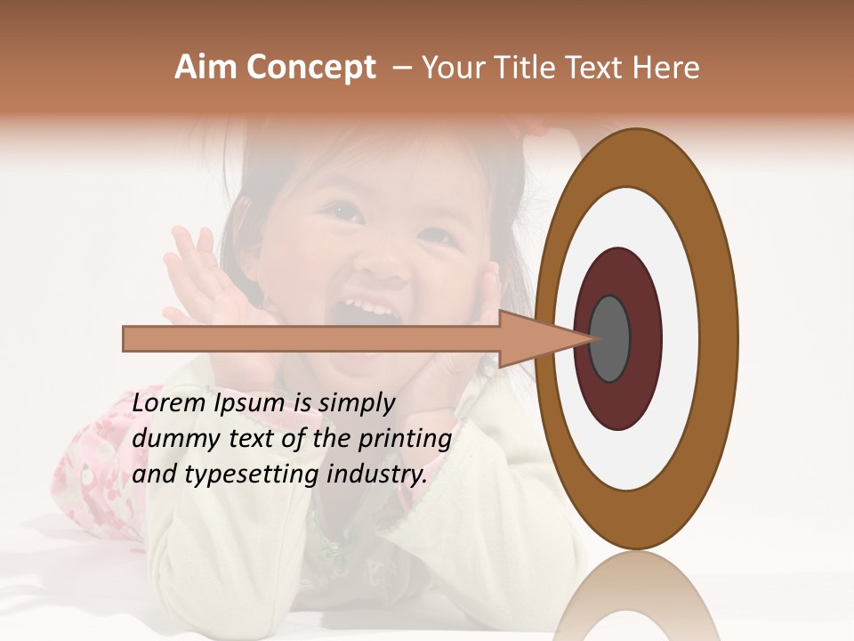 Little Asian Girl With A Smile PowerPoint Template