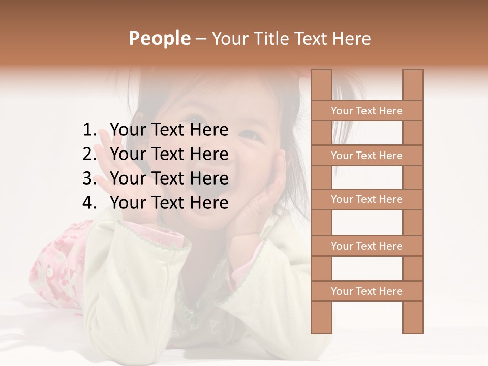 Little Asian Girl With A Smile PowerPoint Template