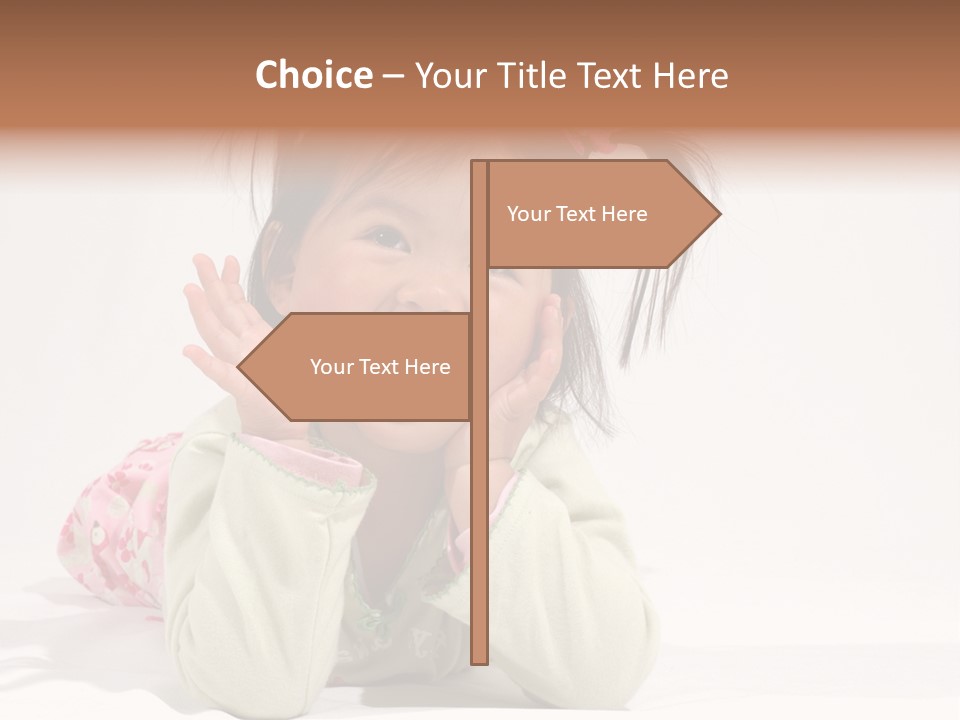 Little Asian Girl With A Smile PowerPoint Template