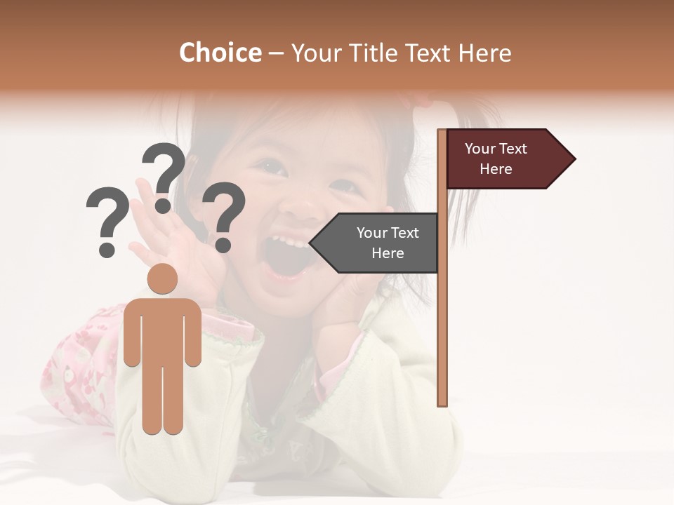 Little Asian Girl With A Smile PowerPoint Template
